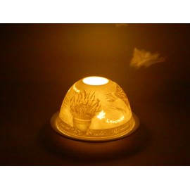Levandos, porcelianinė žvakidė