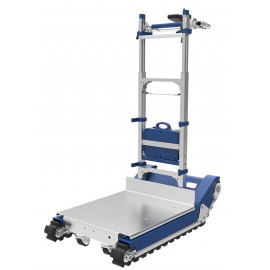 Akumuliatorinis vežimėlis kroviniams iki 420 kg kopiantis laiptais su vikšrine judėjimo platforma