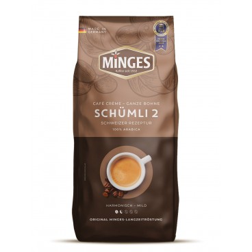 CAFÉ CRÈME SCHÜMLI 2, 1 kg, kava pupelėmis/ MINGES